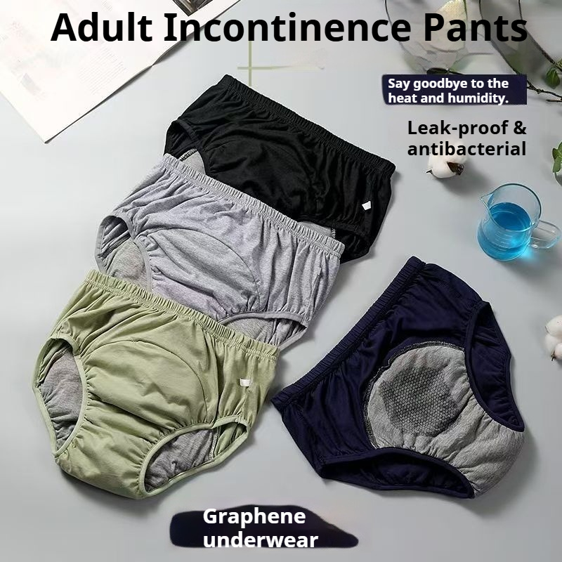 Boxer Brief Pack Cotton - Culotte-culotte pour adultes en graphène antibactérien,