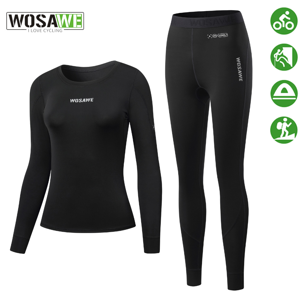 Compression Long Pant - WOSAWE Sous-vêtements de cyclisme pour femmes,